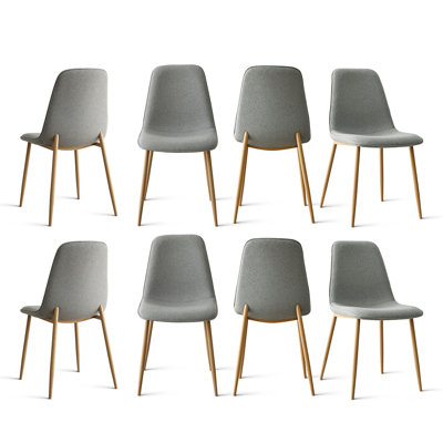 Upholstered Fabric Full Back Side Chair