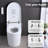 Smart Toilet With Self-Cleaning Nozzle, Night , Heated Seat, Foot Sensor Open Remote Control, Led Display Sensor, Control