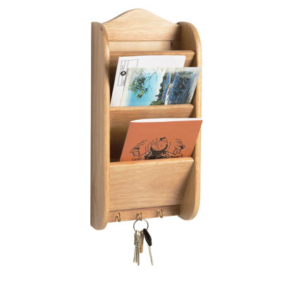 Wood Free Standing Magazine Rack