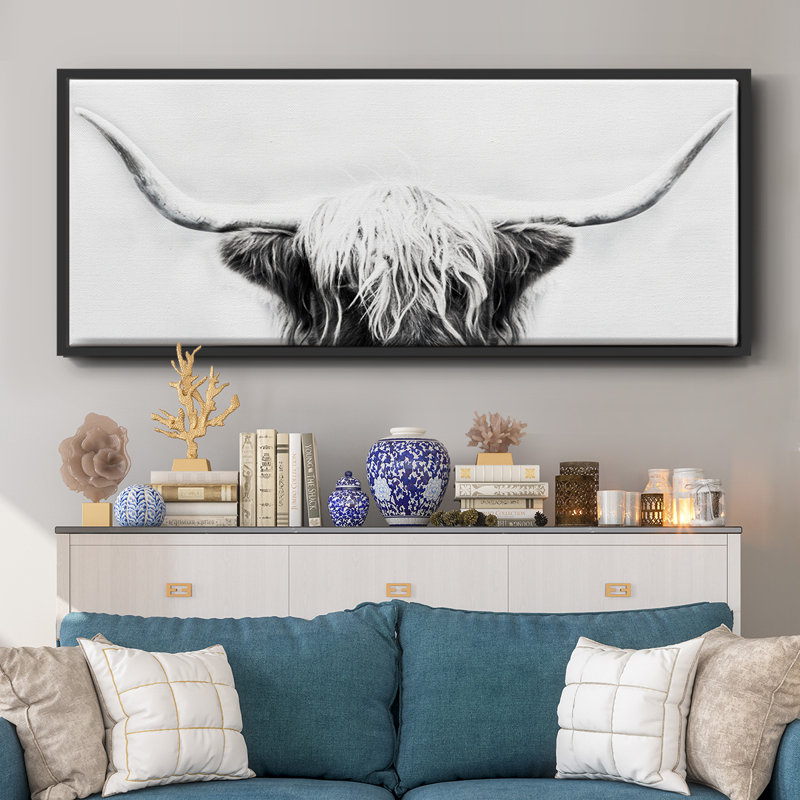 Longhorn- Framed Canvas