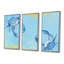 Bataille de crabe bleu côtier - ensemble d'art mural sur toile encadré nautique et côtier-72043207-112022014