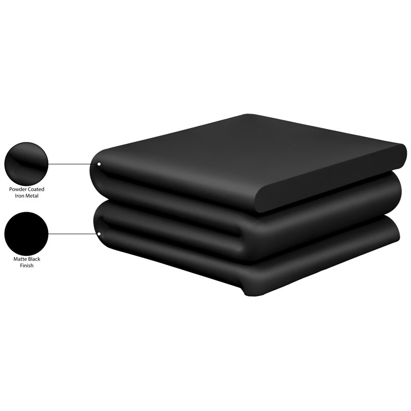 Table basse en fer Roland, Noir