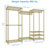 VIPEK V5 Portable Freestanding Wardrobe, Heavy-Duty Clothes Rack with 8 Adjustable Shelves,890LBS Capacity, Gold
