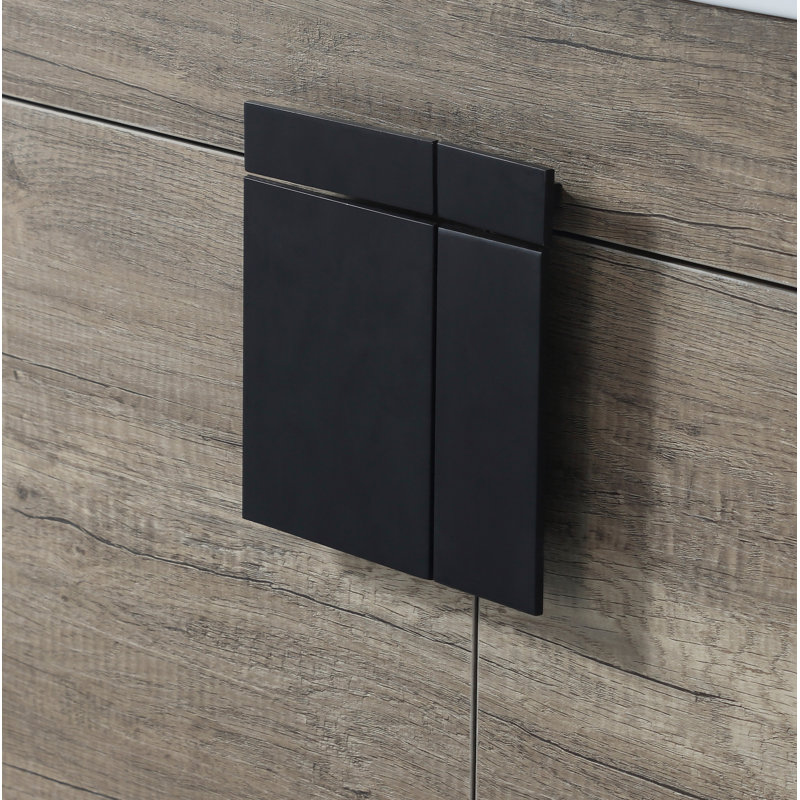 Ensemble de meuble-lavabo simple 24 po Maisie, Noir mat, Peint blanc mat