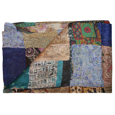 Couverture en soie Kantha
