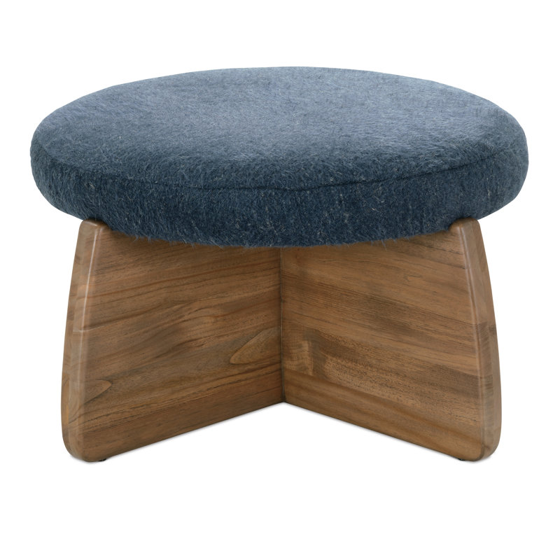 Nova Ottoman, Blue Linen Blend
