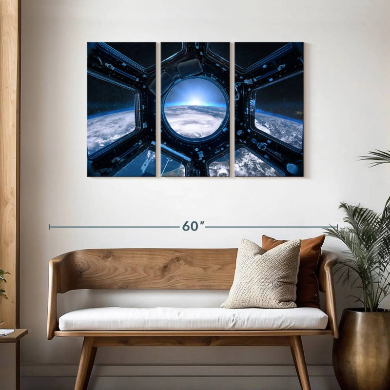 Oberle Earth From Space Station, 28" H x 45" W