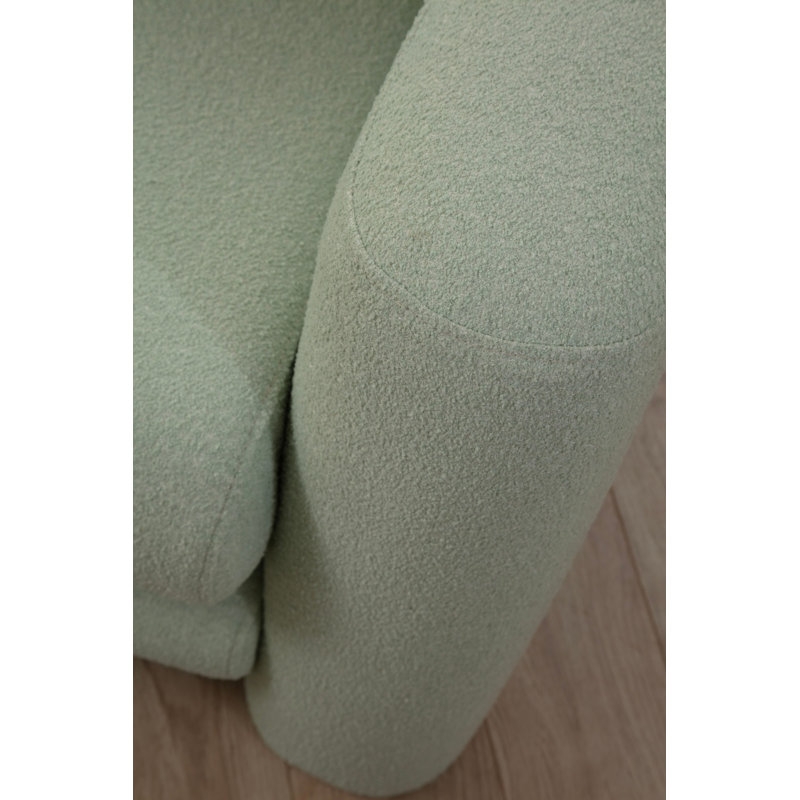 Stylish Corner Sofa, Green Fabric Upholstery, 114.2 x 64.9 x 28.7 inches | Durable Beech Wood & Chipboard Frame | 100% Polyester, 28 DNS Soft Foam Back Cushion, Portable Design, Dry-Cleanable Fabric | Perfect for Modern Living Spaces