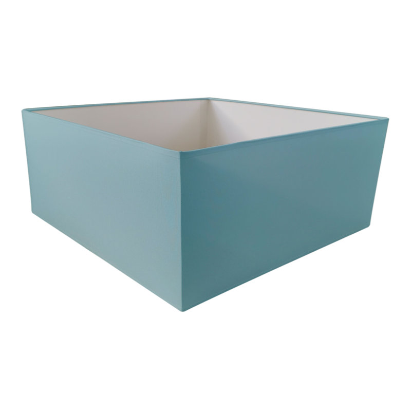 27cm H Cotton Square Lamp Shade ( Uno ), Blue