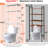 4-Tier Bathroom Organizer Rack, Easy To Install with Adjustable Feet Pad and Basket