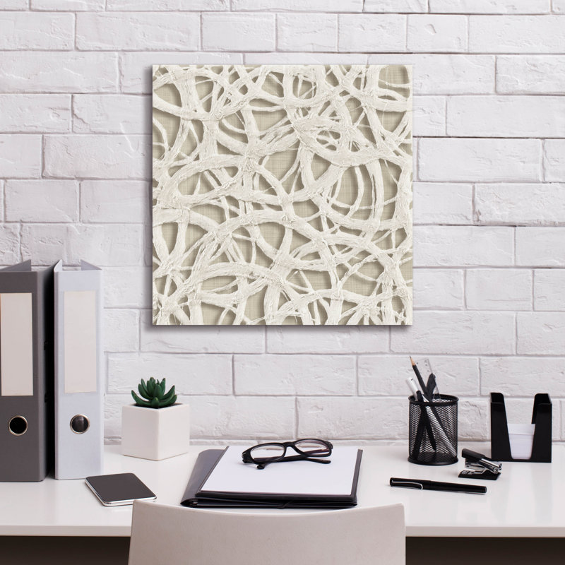  «Endless Circles Front Linen» par Wild Apple Portfolio, art mural sur toile, 18 po x 18 po