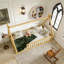 Lit simple en forme de tente, lit tipi avec garde-corps, lattes et porte-102590686