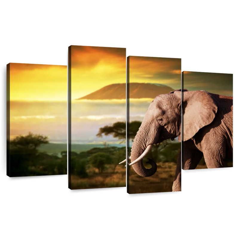 Brampt Kilimanjaro Elephant, 32'' H x 52'' W