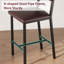 Ensemble de 6 tabourets de bar, chaises de comptoir rembourrées avec dossier et repose-pieds, brun