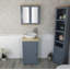 Slimline 515mm Free-standing Cloakroom Vanity Unit-1150957034-1150957035