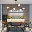 8-Light Black and Gold Dimmable Sputnik Chandelier