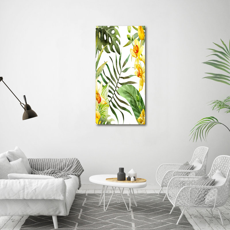 Tropical Flowers - Wrapped Canvas Print