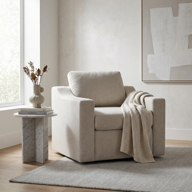 Lockheart 32" Accent Chair Slope Arm, Natural 