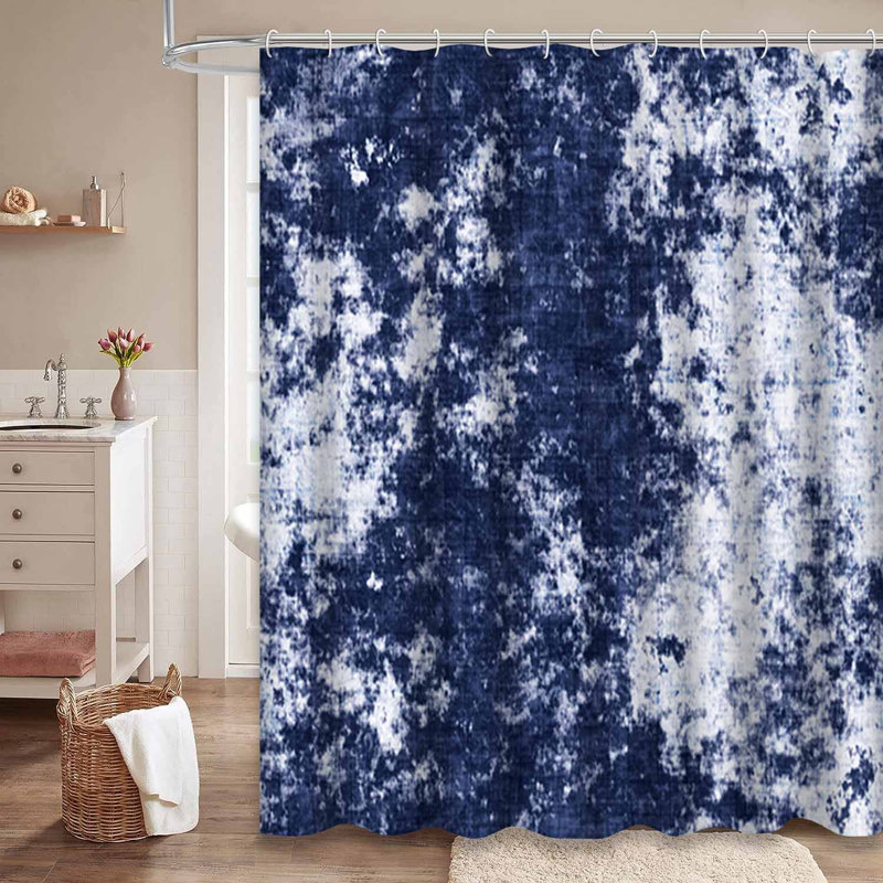 Rideau de douche Tie Washed, L 72 po x l 84 po