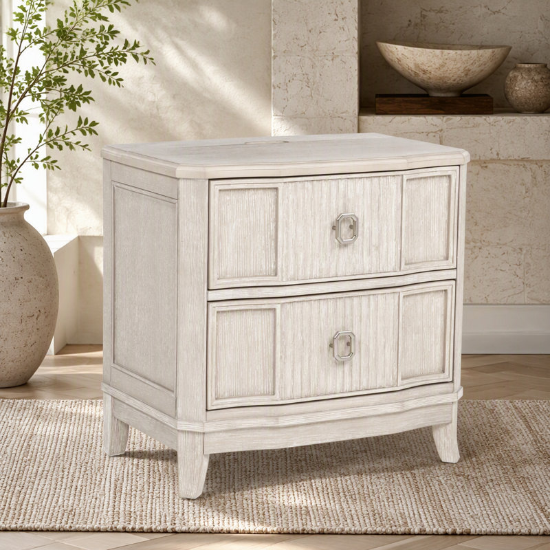 1pc table de chevet deux tiroirs de rangement meubles de chambre à coucher en bois contemporain traditionnel