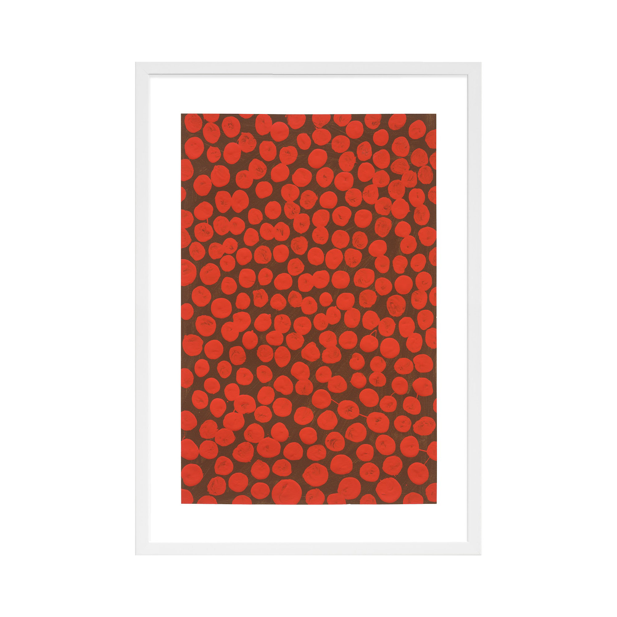 Salsa On Brown by Michela Sorrentino, 20" H x 14" W x 1.25" D, White