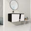 Meuble-lavabo mural flottant de 40 po avec lavabo en céramique et porte d'armoire à fermeture en douceur de 40 po, peu encombrant et élégant pour les salles de bain modernes