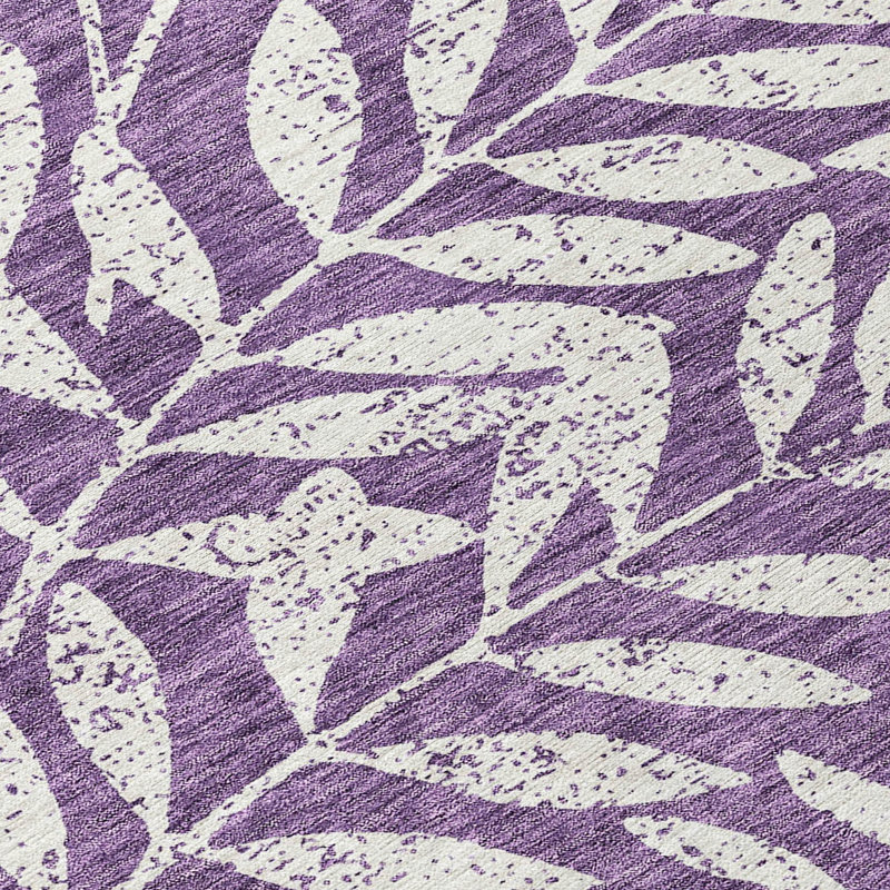Maliana Washable Floral Indoor / Outdoor Rug, Round 8'
