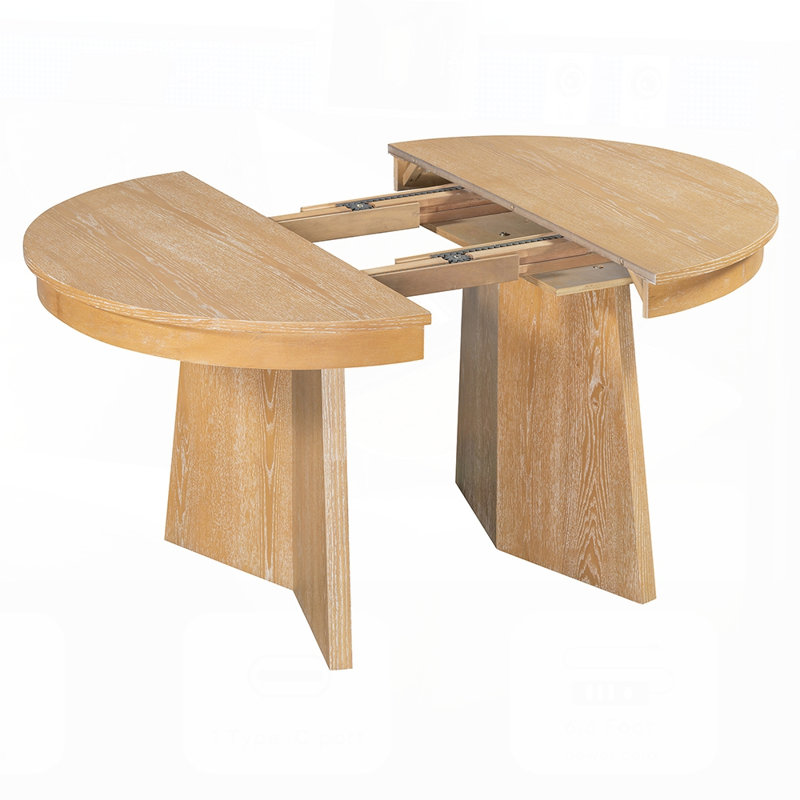 Ensemble de table de salle à manger 5 pièces avec 4 chaises rembourrées, rétro et extensible, parfait pour les repas en famille