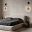 Stone and Aluminium Flush Mounted Sconce