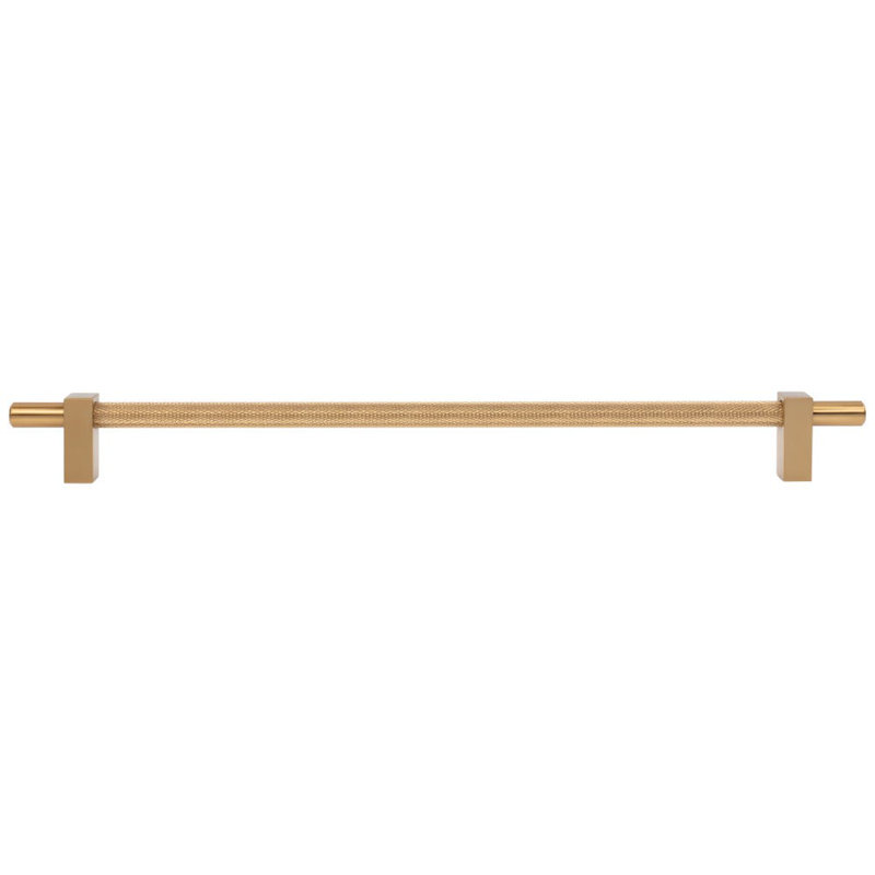 Larkin 3 Knurled Center Bar Pull, Satin Bronze, 12"