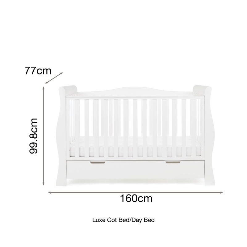 Stamford Luxe Cot Bed, White