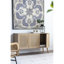 Armoire 35,2lbs en bois brun - Portes et rangement média de 15,2 po de style contemporain avec peu d'espace