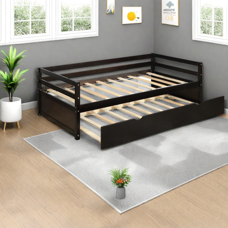 Lits simples peu encombrants avec lit gigogne en bois multifonctionnel