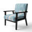 «Havish - Abstract Water I - Fauteuil d'appoint rembourré moderne