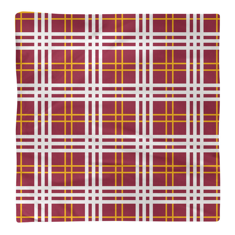 Plaid Square Napkin, Red/Yellow/White, 22" x 22", Polyester