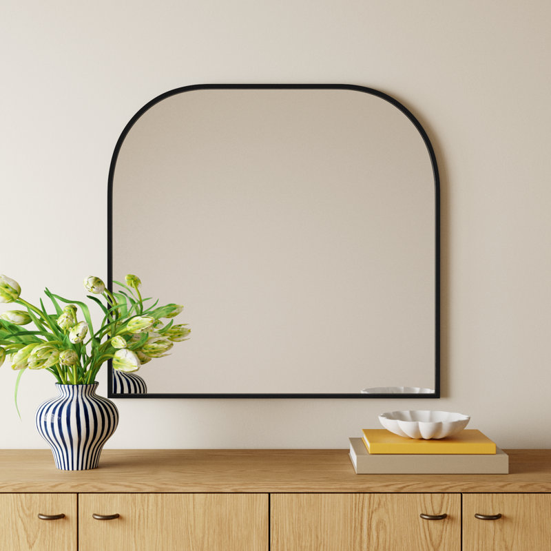 Miroir mural Sabine, Noir, noir, noir, noir, 34 po x 36 po