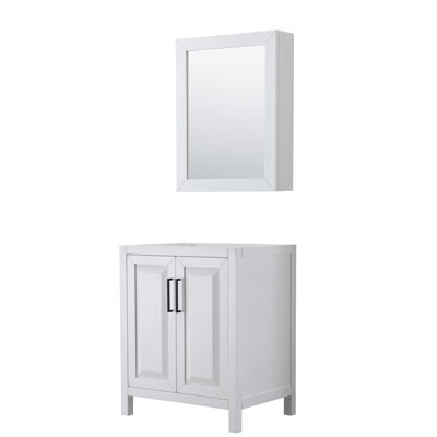 Base de meuble-lavabo simple pour salle de bain 29" avec armoire à pharmacie seulement Daria