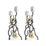 Butterfly Ginkgo 13.5" Candleholders