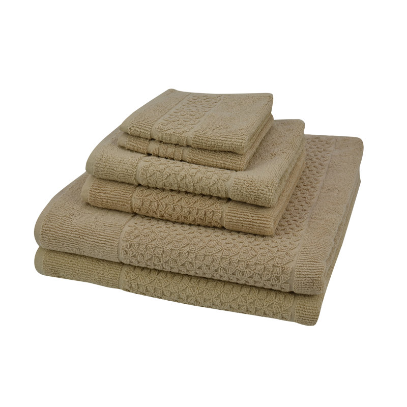 Otley Turkish Cotton Plush Jacquard Mulit-Size Set, Beige