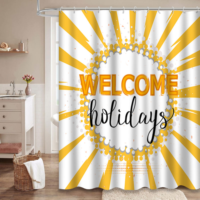 Rideau de douche Sun Banner Pop Art, L 72 po x l 72 po