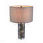 Lampe de table 16 x 16 x 23,5 po gris et argent brossé (assemblage de l'abat-jour requis)