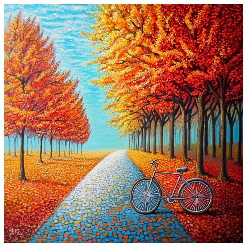 Coussin de bicyclette, coussins double face paysage, 18 po x 18 po