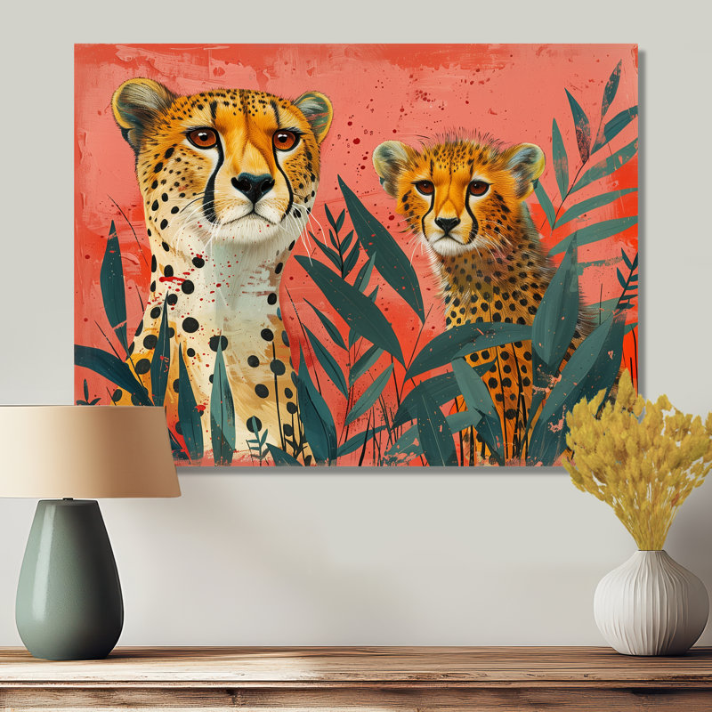 Guépard dans la forêt tropicale africaine I - léopard / guépard, art mural, salon, Sans cadre, métal, H 12 po x l 20 po