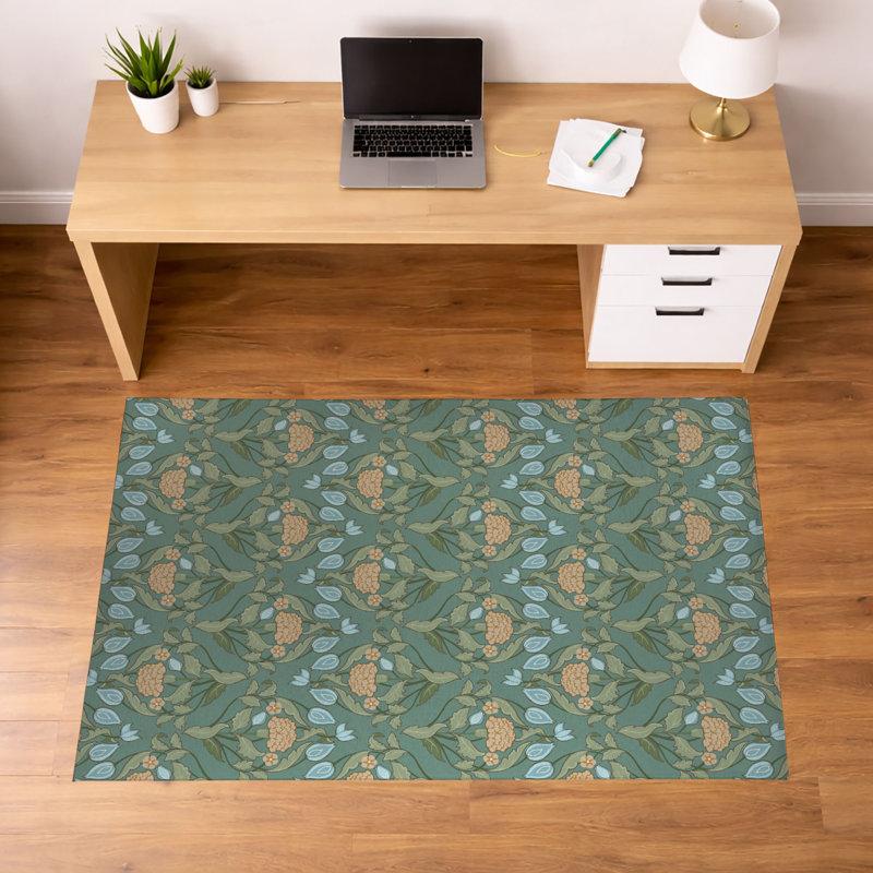 Tapis de bureau léger Piper, L 84 po x P 60 po, Vert