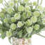 Eucalyptus With Pom Poms In Shell Vase