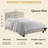 Upholstered Button-tufted Platform Bed Frame with Adjustable Height Headboard-1388957123-1388956985