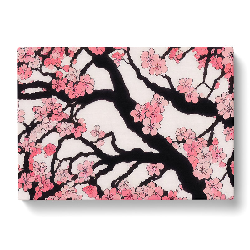 Sensational Cherry Blossom Tree Flowers - Wrapped Canvas, 35cm H x 50cm W x 3cm D