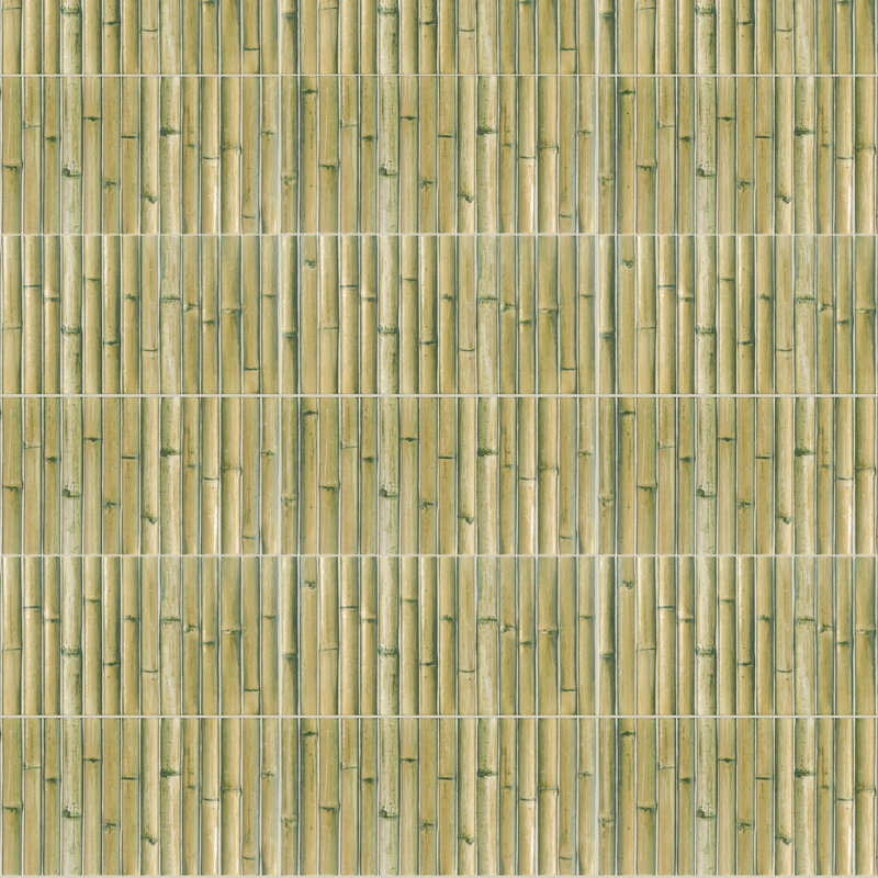 Bamboo 5.88'' W x 11.88'' L Tile, Matcha Green