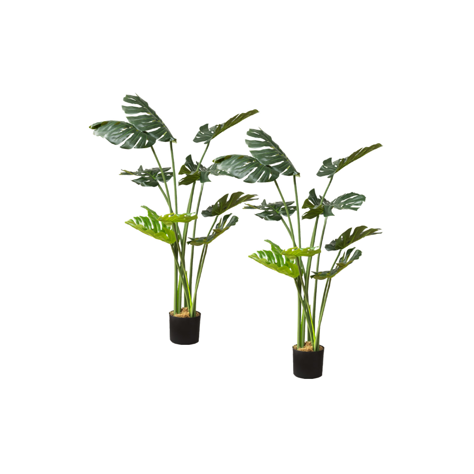 Faux Monstera Plant in Pot, 48" H x 8" W x 8" D, 2