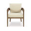 Ensemble de 2 chaises d'extérieur Berry, tissu blanc crème, métal brun